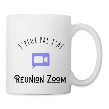 Ich kann kein Zoom-Meeting abhalten - Tasse - Weiß - Rechts