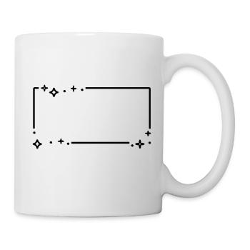 Sternchen Sterne Rahmen - Tasse - Weiß - Rechts