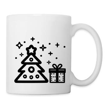 Klassischer Weihnachtsbaum - Tasse - Weiß - Rechts