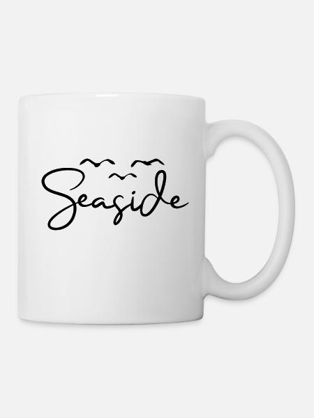 Seaside Strand Möwen Meer - Tasse - Weiß