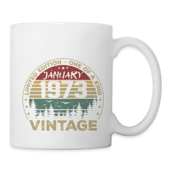 Jahrgang Januar 1973 Geburtstag Januar 1973 - Tasse - Weiß - Rechts