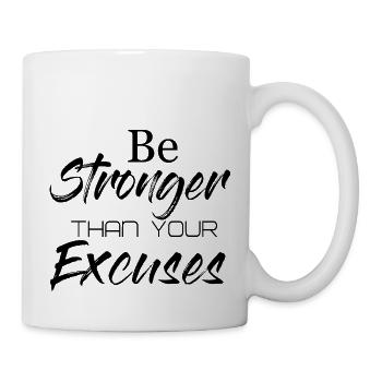Soyez plus fort que vos excuses - Mug blanc - blanc - Droite