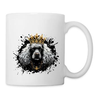 Chien Caniche Animal Couronne - Mug blanc - blanc - Droite