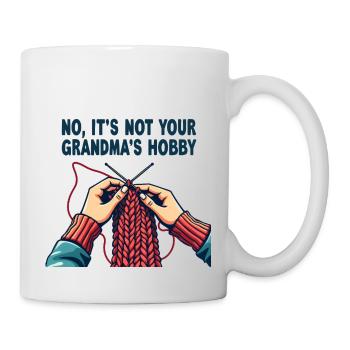 Tricoter au crochet - Ce n’est pas le passe-temps de votre grand-mère - Mug blanc - blanc - Droite