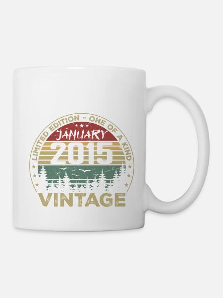 Jahrgang Januar 2015 Jubiläum Januar 2015 - Tasse - Weiß