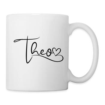 Theo Name First Name Heart Decor - Mug - white - Right
