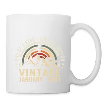 January 1991 Birthday Gift - Original 34 Years - Mug - white - Right