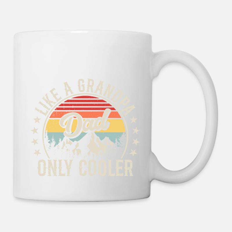 Like A Grandpa Dad Only Cooler Retro Fathers Day - Mug - white