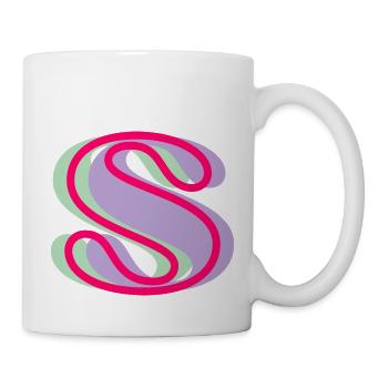 Lettre s multicolore - Mug blanc - blanc - Droite
