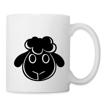 Black Sheep Face Head Small Cute Cute - Mug - white - Right