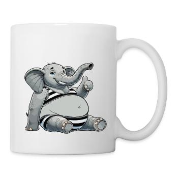 Elephant in bikini - Mug - white - Right