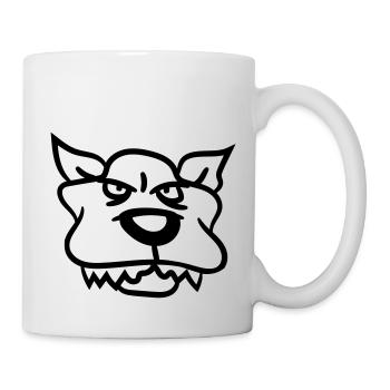Chien, Monstre, Maléfique, Dangereux, Loup, Dents acérées - Mug blanc - blanc - Droite