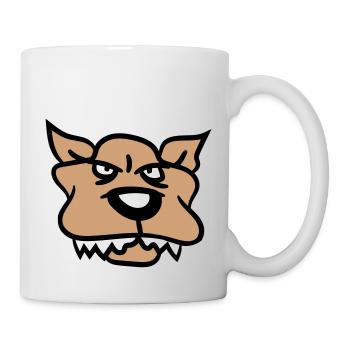 Chien, Monstre, Maléfique, Dangereux, Loup, Dents acérées - Mug blanc - blanc - Droite