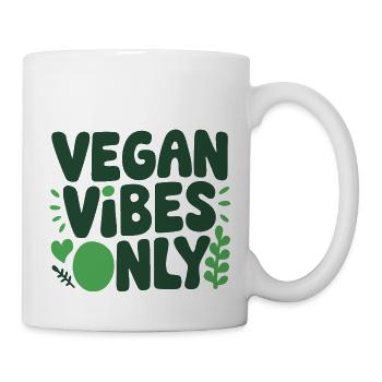Vegan Vibes - Gift Idea for Vegans Environment - Mug - white - Right