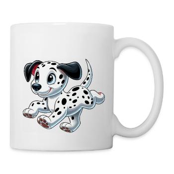 Dalmatiner Welpe - Tasse - Weiß - Rechts