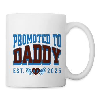 Promoted To Daddy 2025 New Father Cool Pregnancy - Mug - white - Right