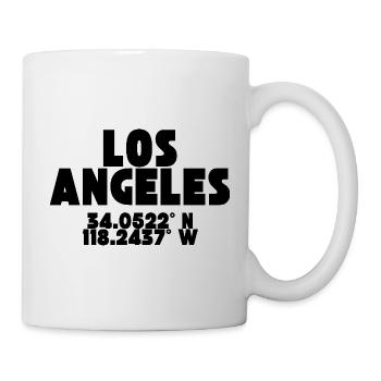 Los Angeles - Concevoir avec coordonnées - Mug blanc - blanc - Droite