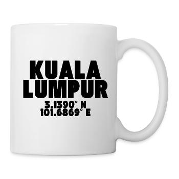 Kuala Lumpur - Design with coordinates - Mug - white - Right