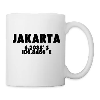 Jakarta - Design with coordinates - Mug - white - Right