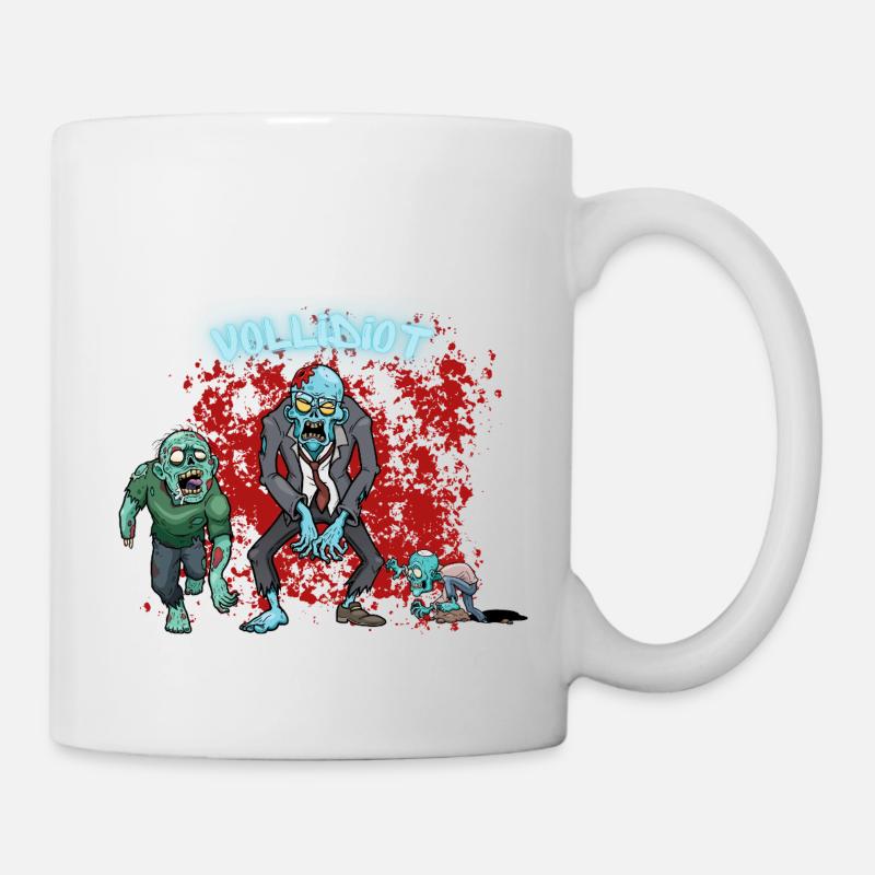 Vollidiot - Tasse - Weiß
