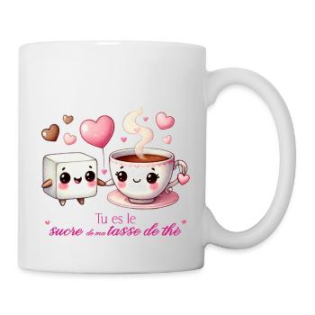 You're the sugar in my cup of tea, Valentine's Day - Mug - white - Right