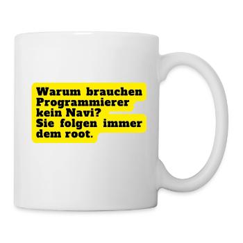 Immer dem Root folgen - Tasse - Weiß - Rechts