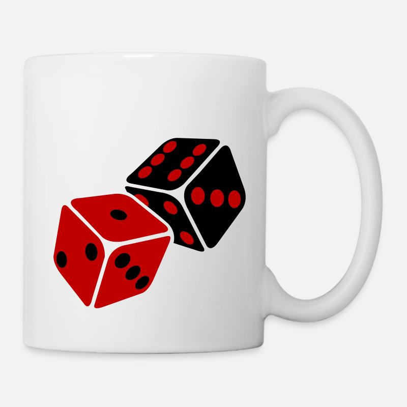würfel - Tasse - Weiß