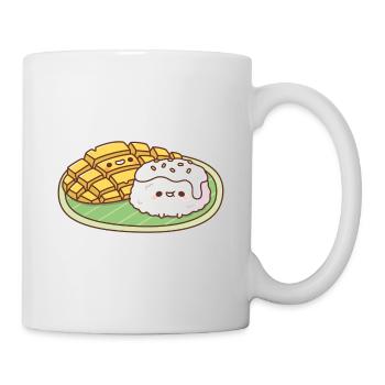 Mignon riz gluant à la mangue Nourriture thaïlandaise - Mug blanc - blanc - Droite