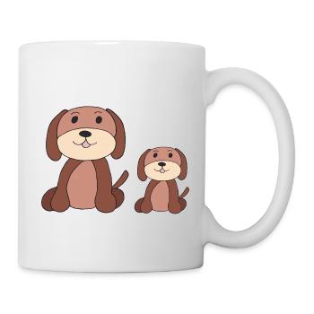 dogs father son - Mug - white - Right