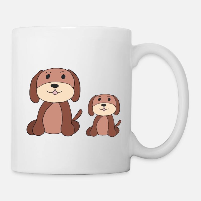 hunde vater sohn - Tasse - Weiß