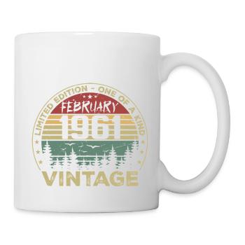 Cadeau Vintage Février 1961 Rétro Février 1961 - Mug blanc - blanc - Droite