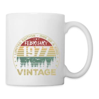 Rétro Février 1977 Cadeau Vintage Février 1977 - Mug blanc - blanc - Droite