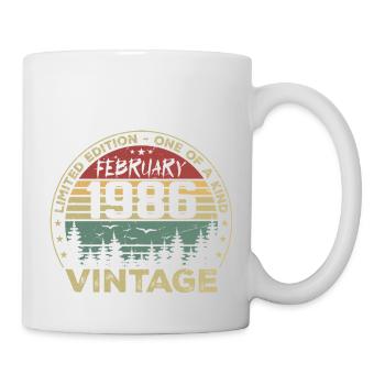 Rétro Février 1986 Cadeau Vintage Février 1986 - Mug blanc - blanc - Droite