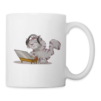 Musiciens de la ville de Brême : DJ Kitty Beats - Mug blanc - blanc - Droite