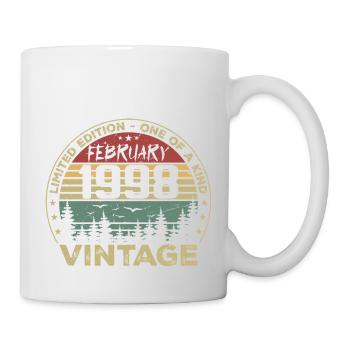 Rétro Février 1998 Cadeau Vintage Février 1998 - Mug blanc - blanc - Droite