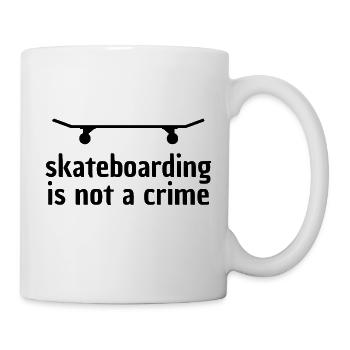 Skateboarding is not a Crime - Mug - white - Right