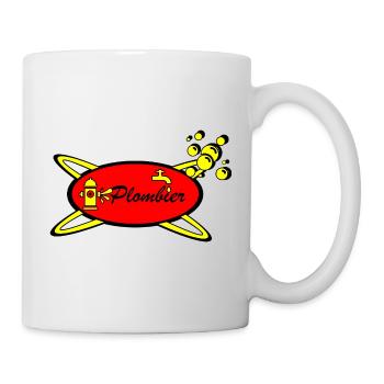 Plombier - Mug blanc - blanc - Droite