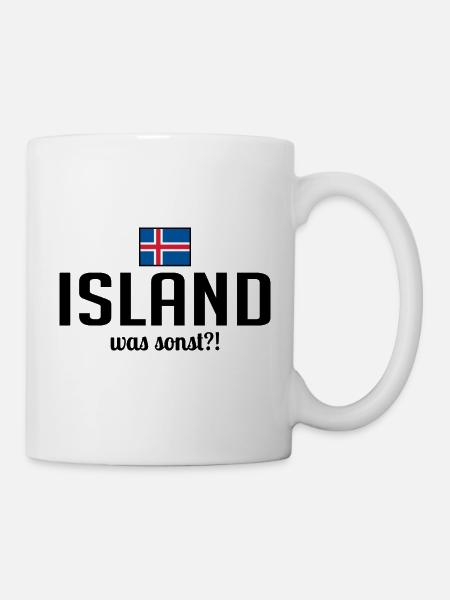 Island was sonst Spruch Skandinavien Urlaub - Tasse - Weiß