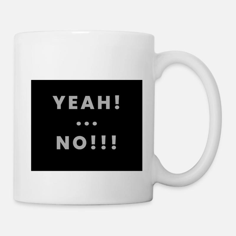 yeah no - Mug blanc - blanc