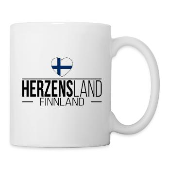 Herzensland Finnland Skandinavien Urlaub Reise - Tasse - Weiß - Rechts