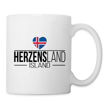 Herzensland Island Skandinavien Urlaub Reise - Tasse - Weiß - Rechts