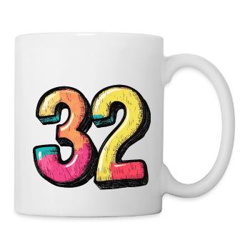 32 Number Colorful - Mug - white - Right
