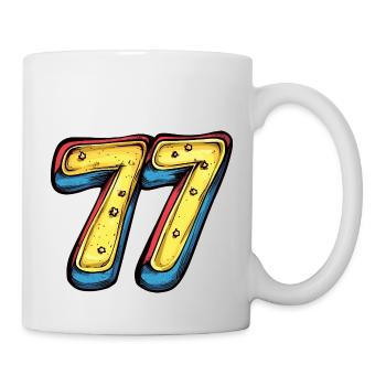 77 Number Multicolored - Mug - white - Right