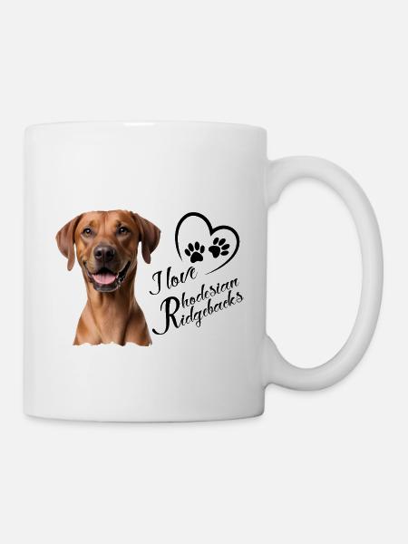 J’adore les Rhodesian Ridgebacks - Mug blanc - blanc