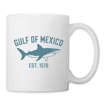 Gulf of Mexico Est. 1519 Shark Vintage Design - Mug - white - Right
