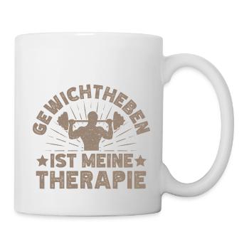 Fitness Bodybuilder Haltérophilie Ma Thérapie - Mug blanc - blanc - Droite
