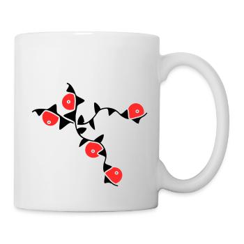 Vrilles de fleurs - Mug blanc - blanc - Droite