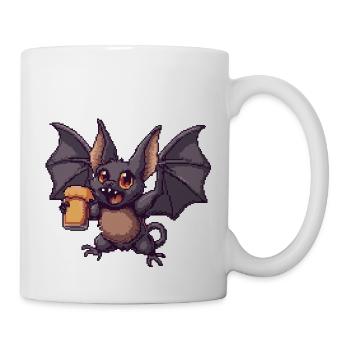 Bière Bat Pixel - Mug blanc - blanc - Droite