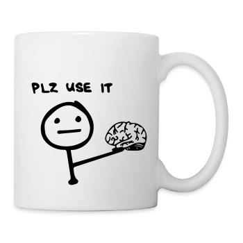 s'il vous plaît utilisez-le - Mug blanc - blanc - Droite