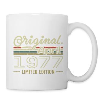 Avril 1977 Cadeau 48e Anniversaire Avril 1977 - Mug blanc - blanc - Droite